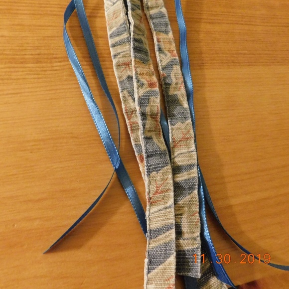 OOAK Handmade ECO hair tie scrunchie with … - Picture 3 of 5